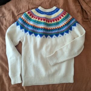*YARD SALE!* Colorful Wool Fair Isle Women's Sweater
